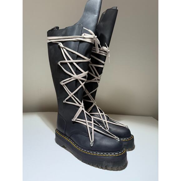DR. MARTENS X RICK OWENS FW25 1B60 QUAD SOLE PENTALACE BOOT OILY NUBUCK COW main image 15